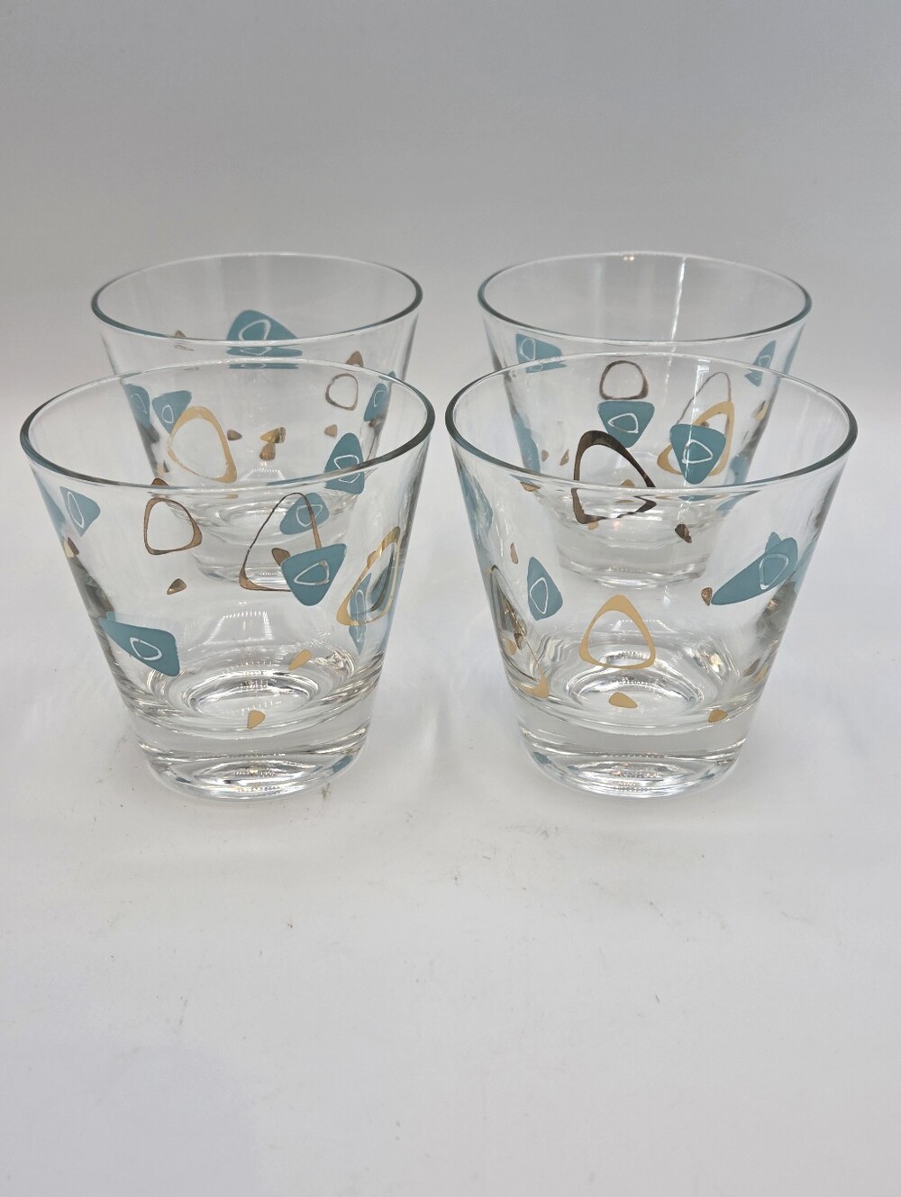 Federal Glass MCM Atomic Amoeba Rocks Glasses